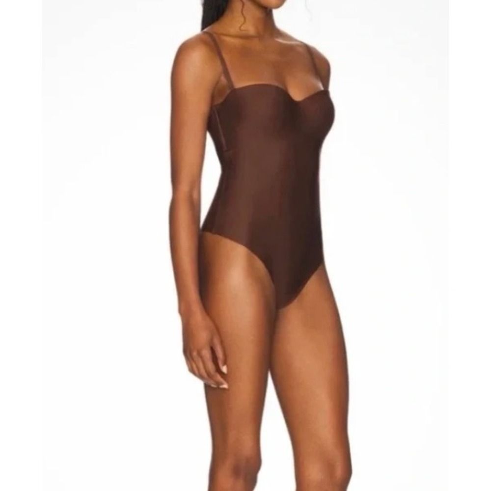 NEW SKIMS Body Molded Underwire Bodysuit Jasper Brown BD-THG-3286 Large NWT